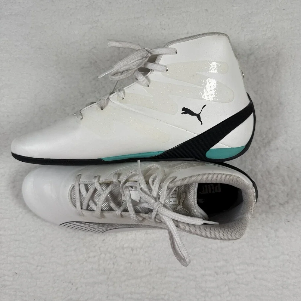 Puma Mercedes AMG Petronas F1 Carbon Cat Mid Shoes Men's 10 White 307544-01